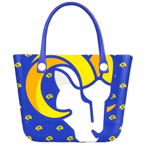 Los Angeles Rams Rubber Beach Tailgate Tote Bag NFL Football
